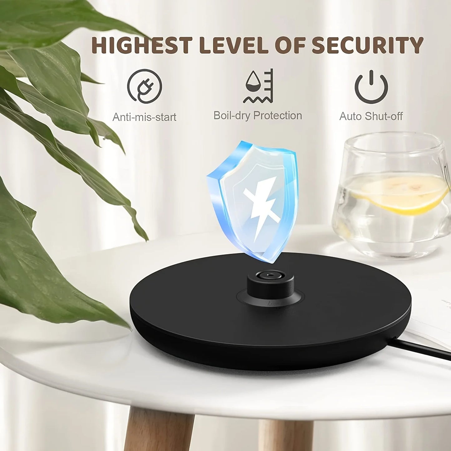 1pc 1.8QT Electric Kettle, US Plug, Temperature Control With 7 Heat Settings & LED Display, (1100W) , Kitchen and home