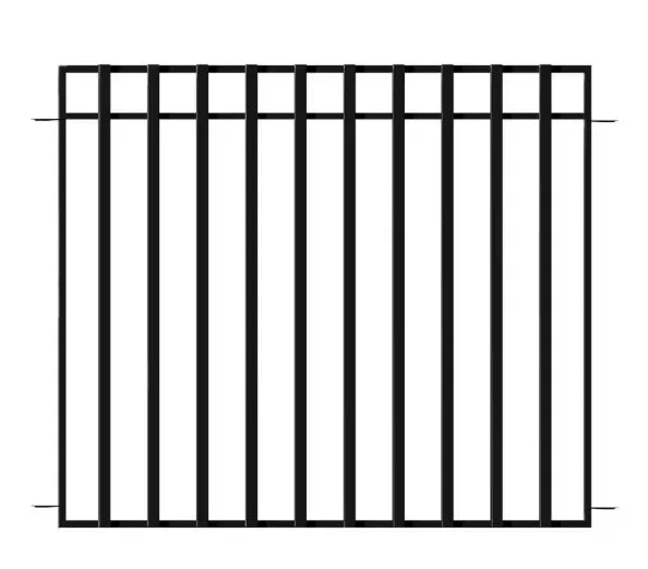 Black Metal Garden Fence Gate,Gate features a smooth powder-coated finish, a more durable finish than paint