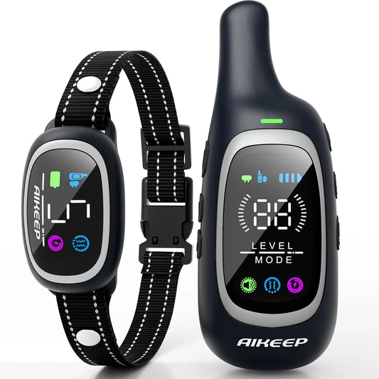 2-in-1 Dog Shock & Bark Collar, 3300FT Remote Training E-Collar, IP67 Waterproof, Anti-Bark/Beep/Vibration/Shock Modes for Dogs