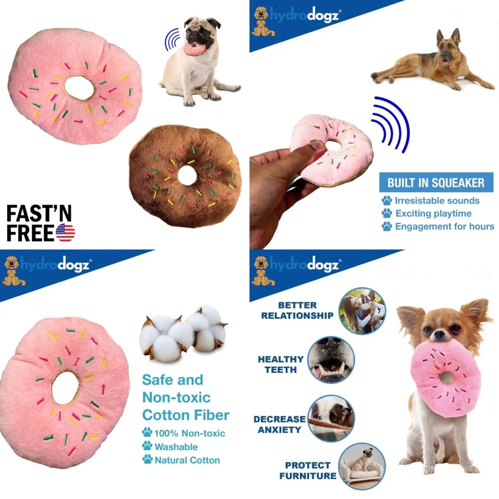 2 Pack Dog Chew Toys for Aggressive Chewers Durable Plush Squeaky, Puppy Teeth Cleaning, Interactive Pet Toys for Small Medium