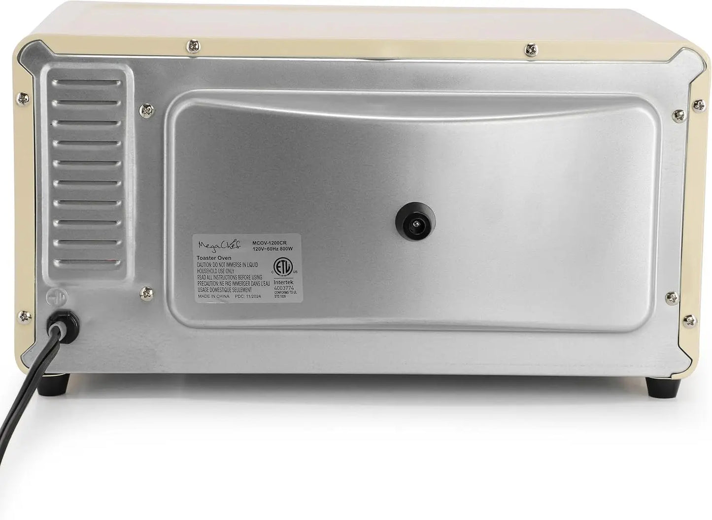 9.5 Quart Electric Counter Top 2 Slice Toaster Oven with Built in Timer, Bake, Broil, Toast (Cream)