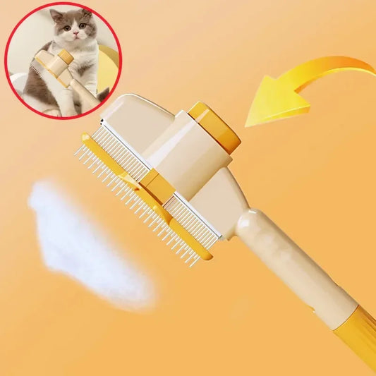Self-cleaning, Retractable messaging Brush/Comb for Pet Grooming