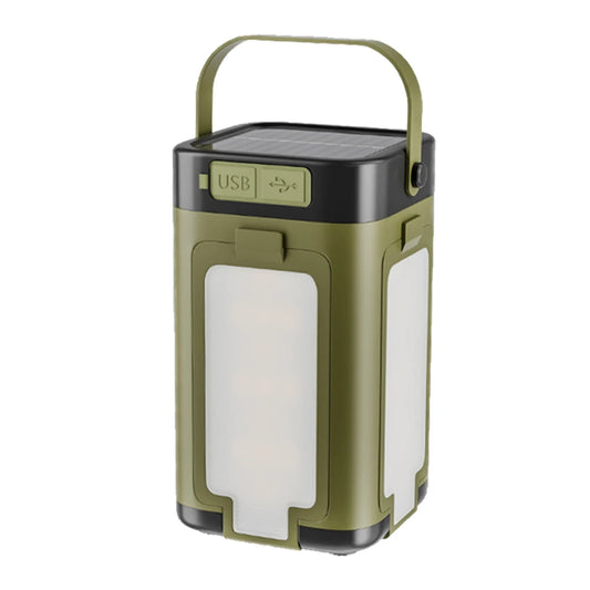 Solar Outdoor Portable Camping Light Solar Charging Foldable Camping Light Power Bank Rechargeable Lantern for Camping Hiking