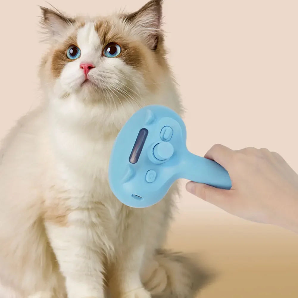 Multifunction Steam Brush & Hair Remover Brush & Dematting Comb for Dogs and Cats
