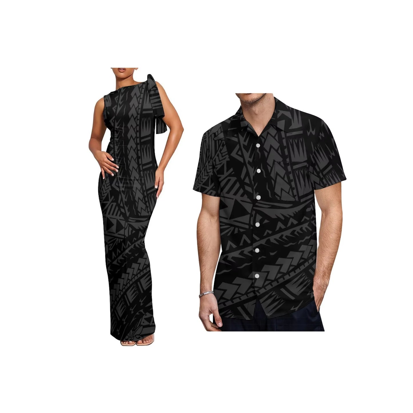 New Polynesian Island Print Dress Custom Ladies Elegant Lace up Stacked Tie-Up Wrap Sleeveless Maxi Dress