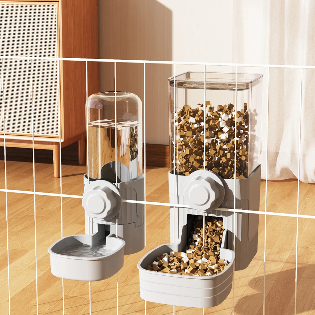 Automatic Hanging Pet Feeder & Water Bowl. Suitable for Small Pets