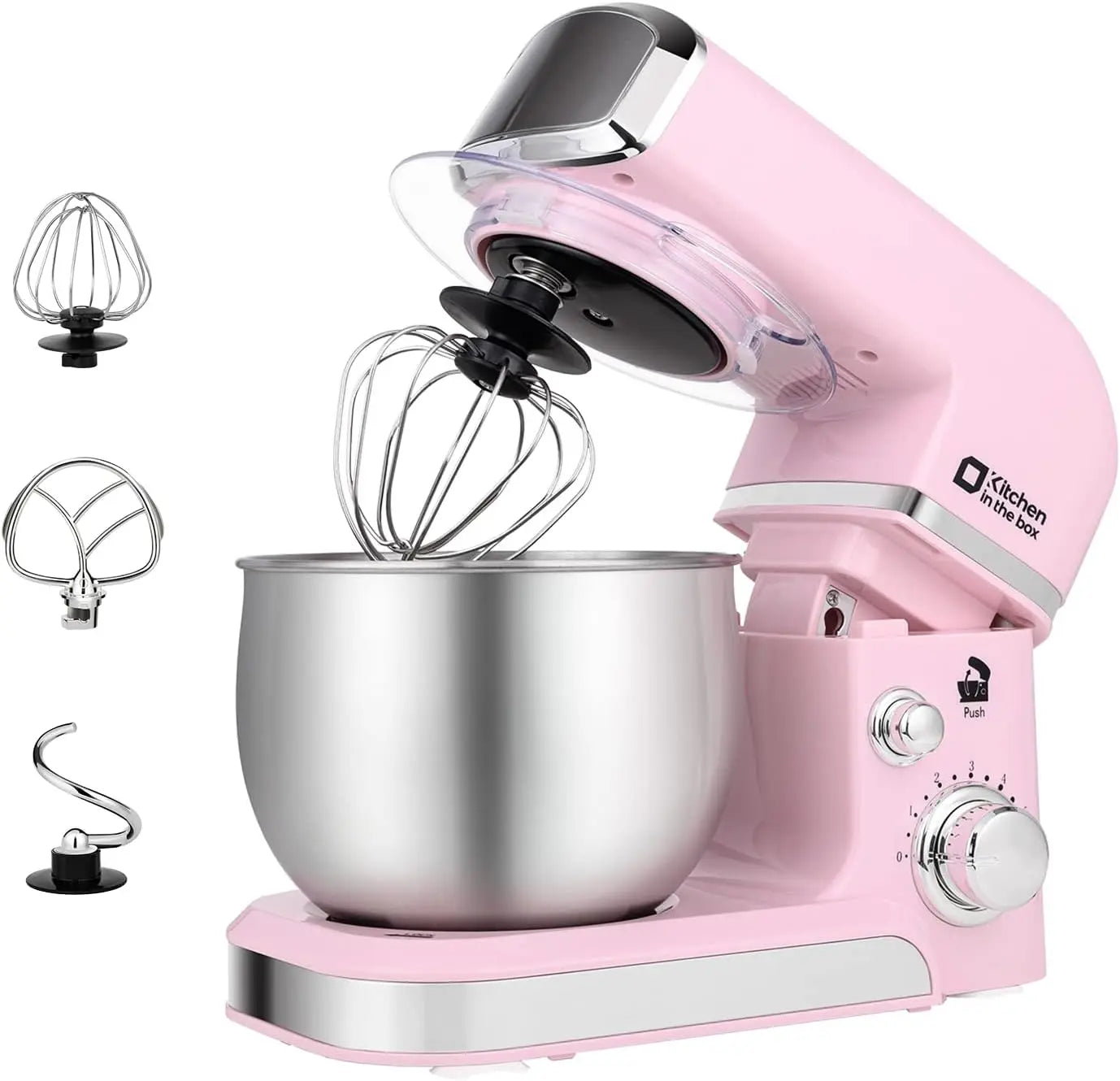 Stand Mixer,3.2Qt Small Electric Food Mixer,6 Speeds Portable Lightweight Kitchen Mixer for Daily Use with Egg Whisk,Dough