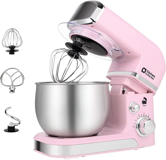 Stand Mixer,3.2Qt Small Electric Food Mixer,6 Speeds Portable Lightweight Kitchen Mixer for Daily Use with Egg Whisk,Dough