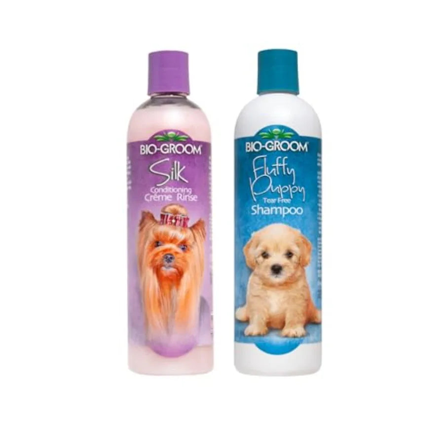 Dog Shampoo and Conditioner Set - Tearless Shampoo for Dogs, Puppies and Cats, Moisturizing Conditioner for Dry Skin -