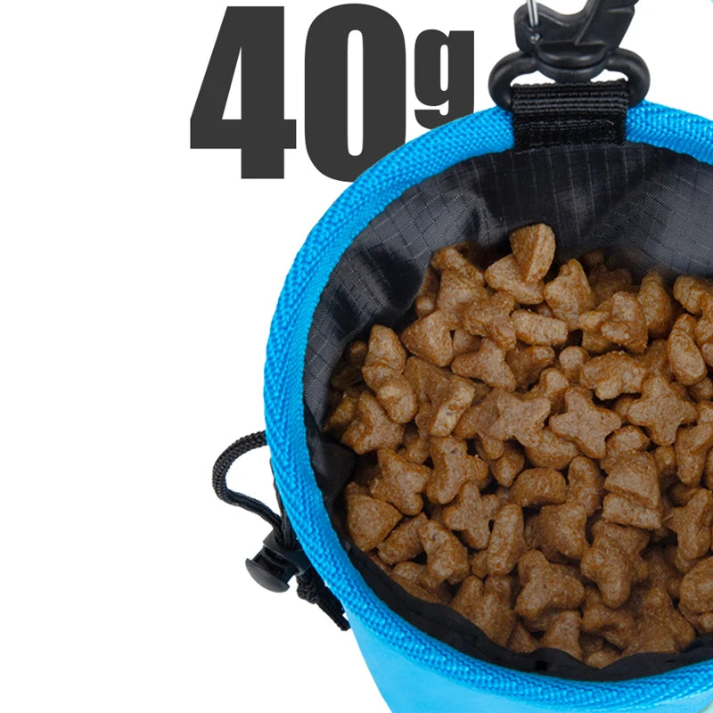 Portable Dog Training Snack Bag, puppy dog snack bag. Outdoor pet snacks waist bag