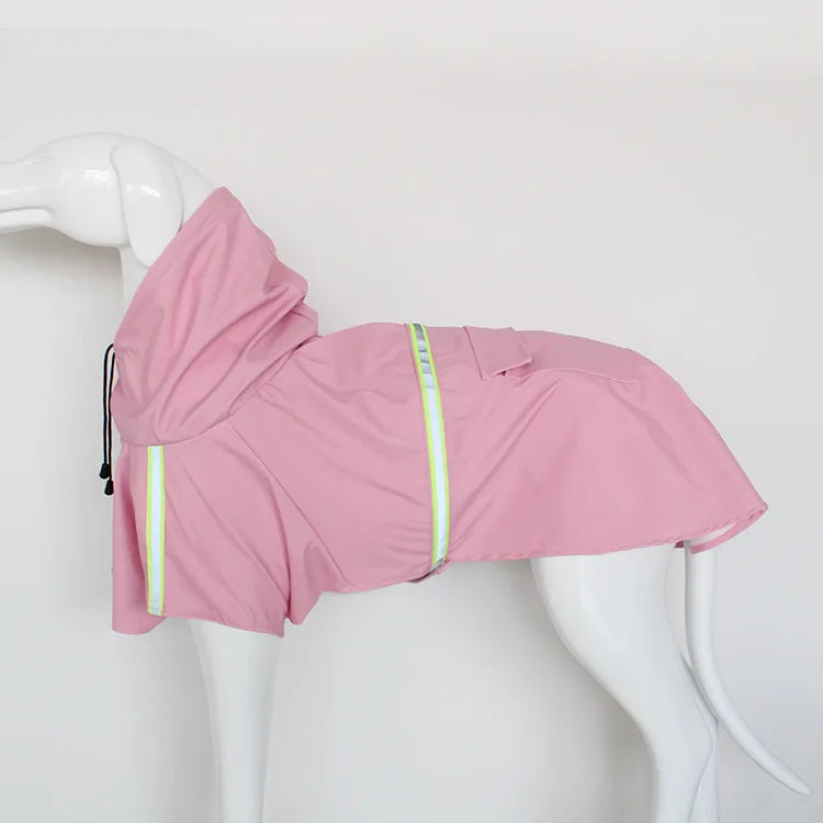 Large Dog Raincoat, Windproof, Rainproof Hooded Raincoat for Dog