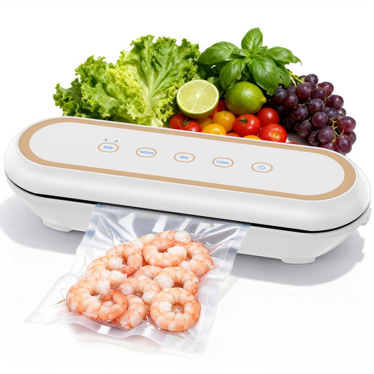 Electric Vacuum Sealer Automatic Packaging Machine Air Sealing Dry/Wet Food Sealing With Free 10PCS Vacuum Bags for Food Storage