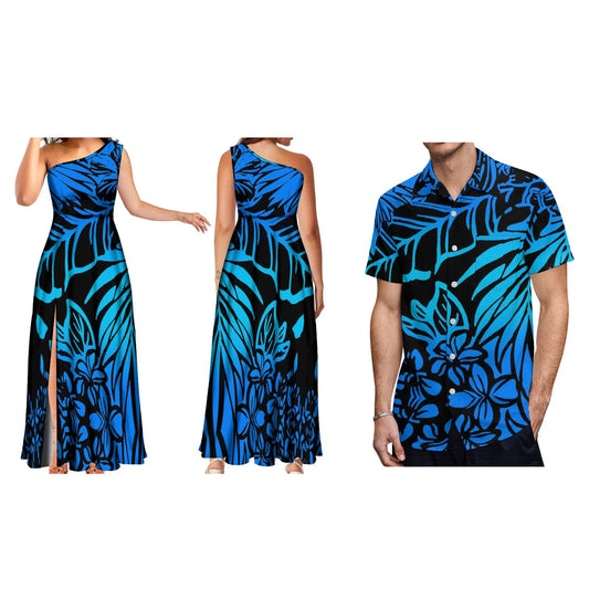 High Quality Customized Pacific Island Style Dress One Shoulder Sleeveless