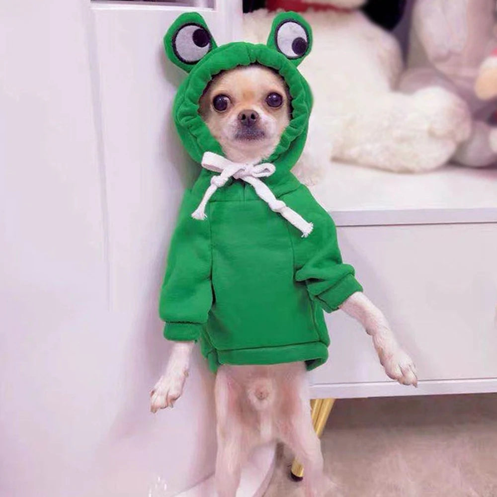 Cute Fruit Dog Clothes for Small Dogs. Hoodies Warm Fleece.
