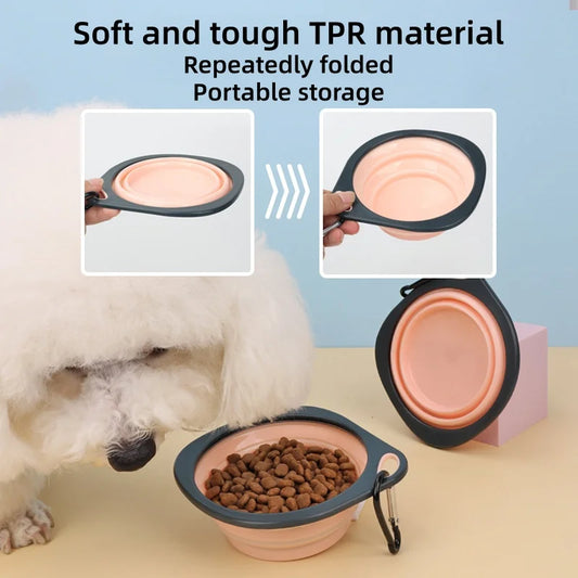 Travel/ Portable Outdoor Folding Food & Water Bowl.