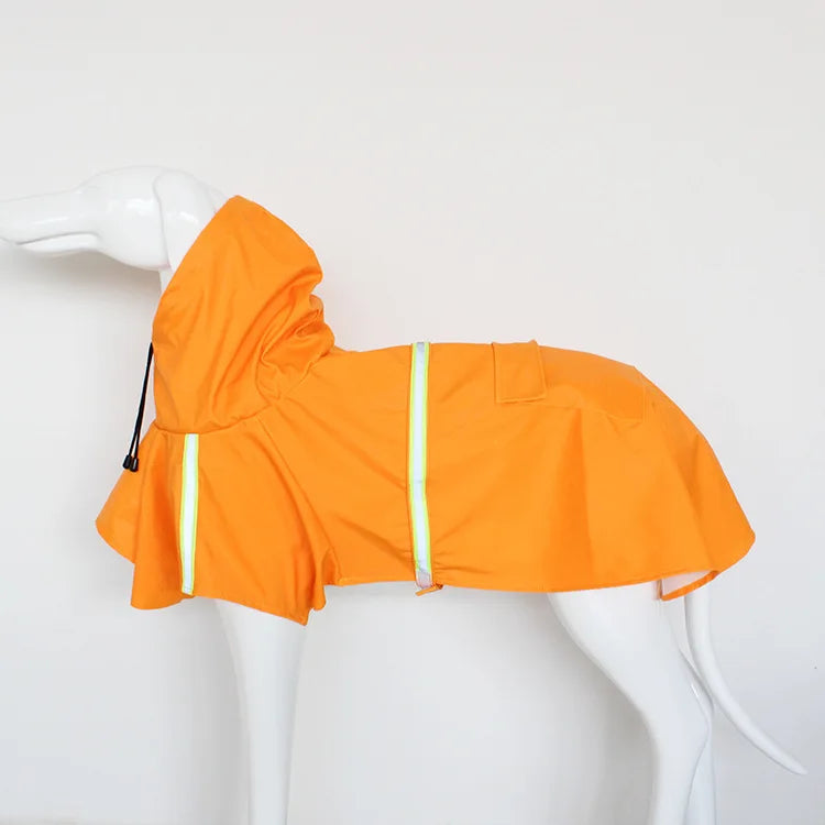 Large Dog Raincoat, Windproof, Rainproof Hooded Raincoat for Dog