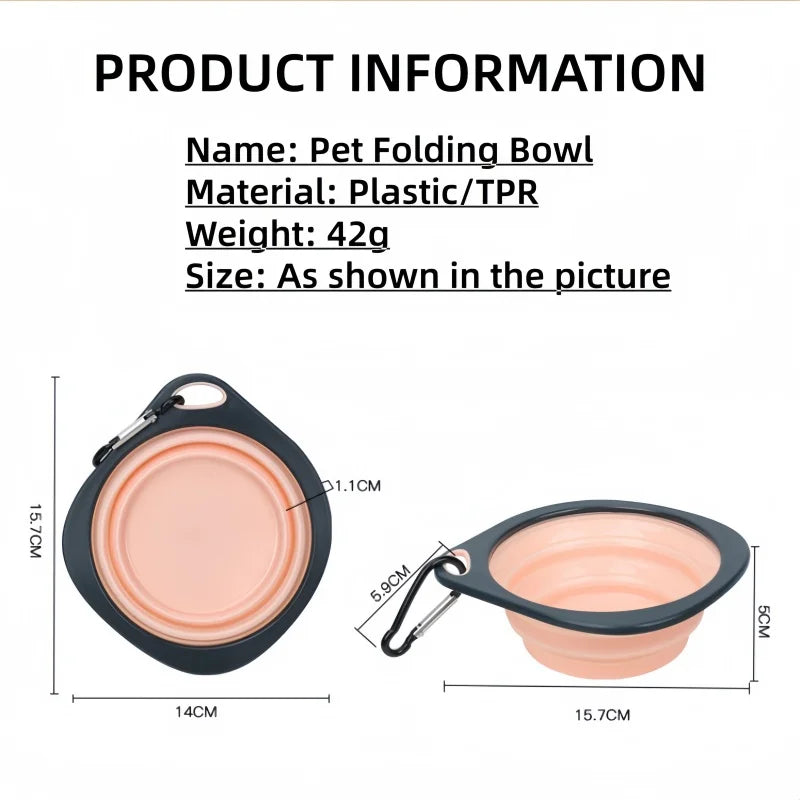 Travel/ Portable Outdoor Folding Food & Water Bowl.
