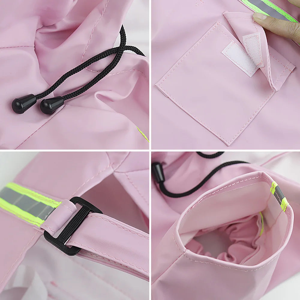 Large Dog Raincoat, Windproof, Rainproof Hooded Raincoat for Dog
