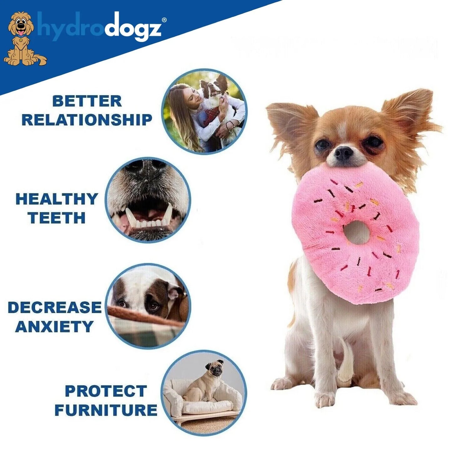 2 Pack Dog Chew Toys for Aggressive Chewers Durable Plush Squeaky, Puppy Teeth Cleaning, Interactive Pet Toys for Small Medium