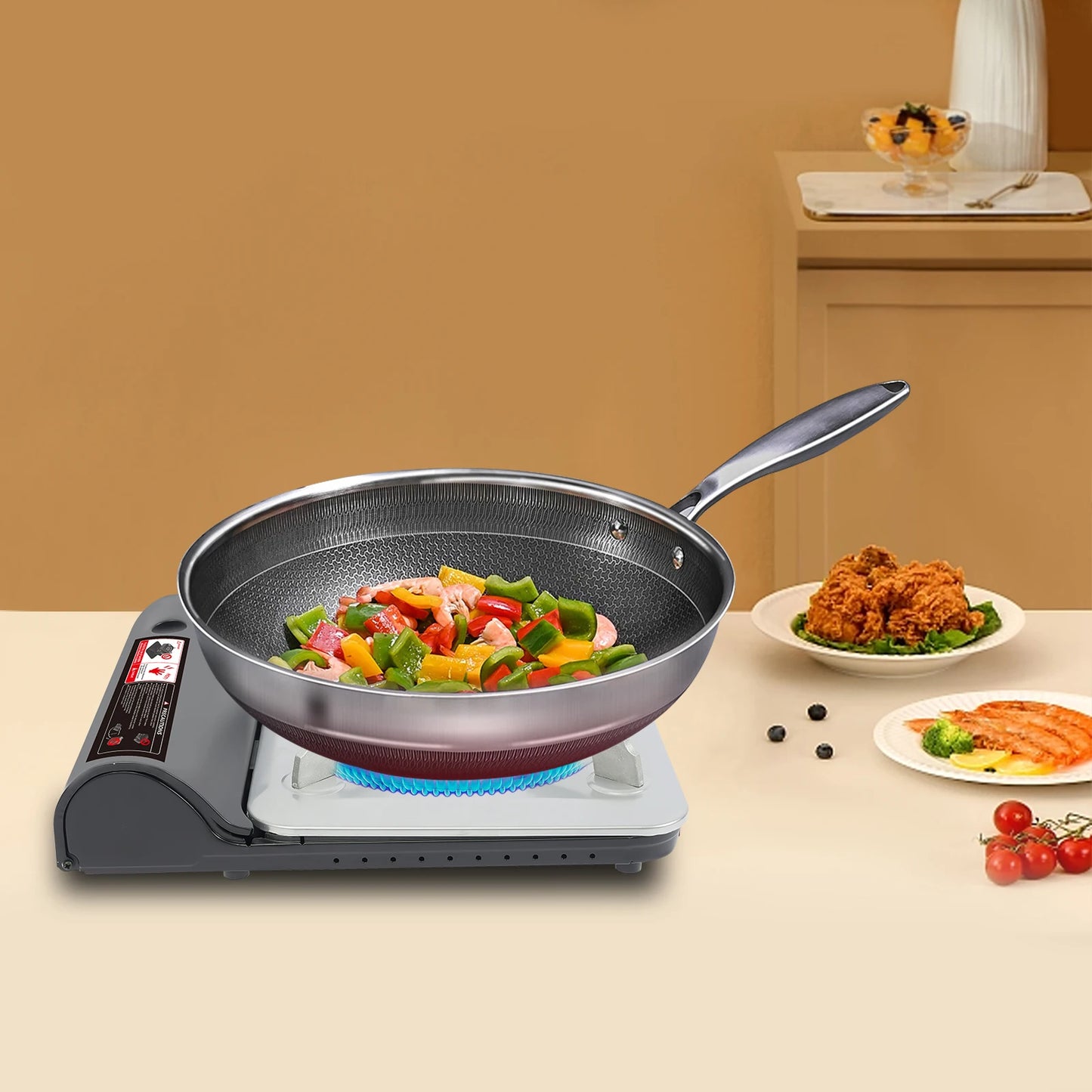 3500w Portable Gas Stove Adjustable Single Burner Camping Gas Stove Butane Camping for Indoor Outdoor Cooking Hiking Picnic