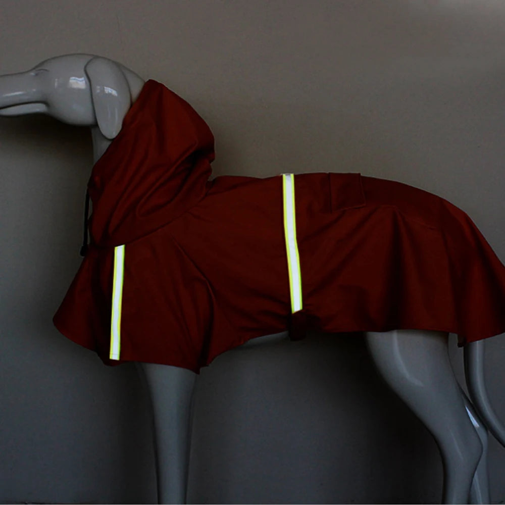 Large Dog Raincoat, Windproof, Rainproof Hooded Raincoat for Dog