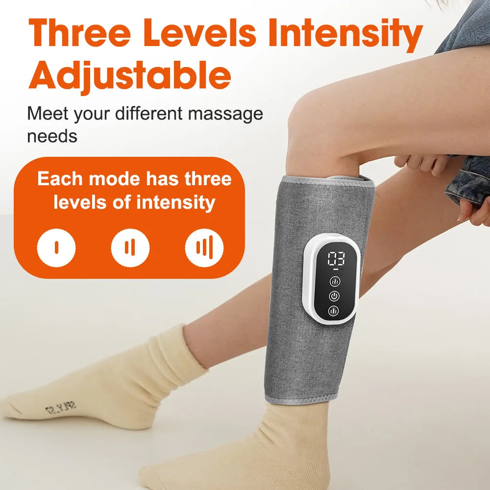 360° Air Pressure Heating Calf Massager Wireless Leg Massage 3 Mode Airbag Compresstion Relax Foot Calf Muscle Relieve Fatigue