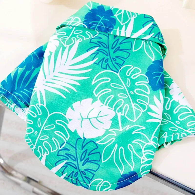 Summer Pet Clothes, Hawaiian Style Beach Dog Shirts Fashion. Puppy Vest. Coconut Print Cat Shirt, Chihuahua, Yorkies Pet Clothes.