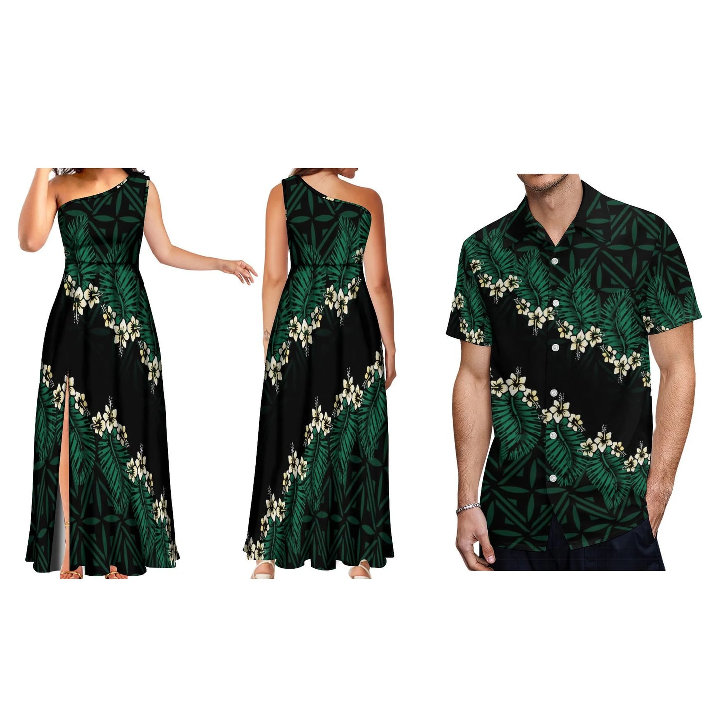 High Quality Customized Pacific Island Style Dress One Shoulder Sleeveless