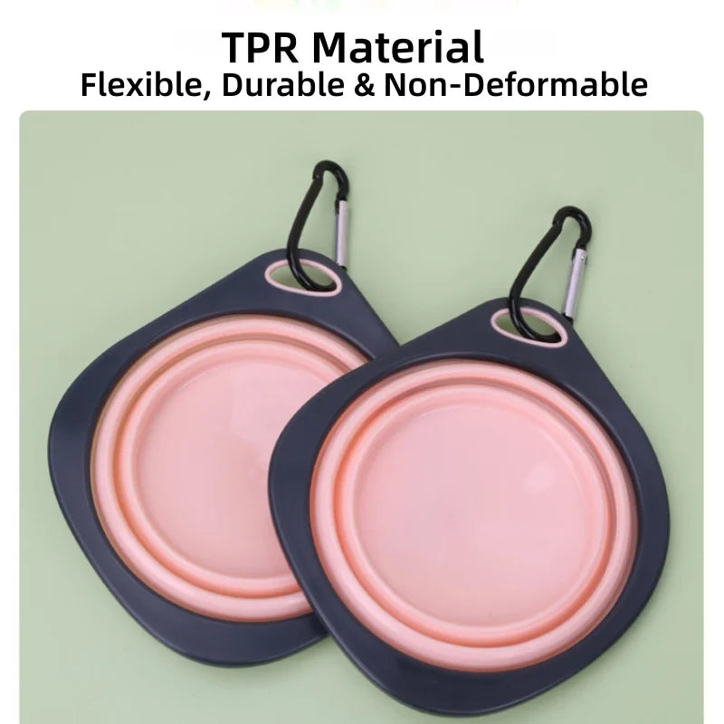 Travel/ Portable Outdoor Folding Food & Water Bowl.
