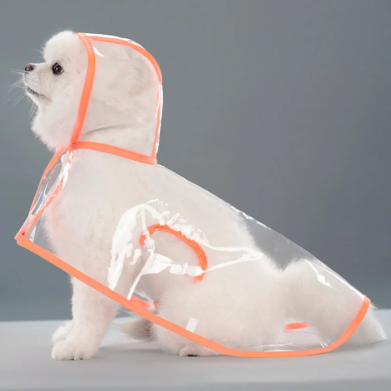 Pet Raincoat Transparent. Dog Raincoat Waterproof and Windproof.