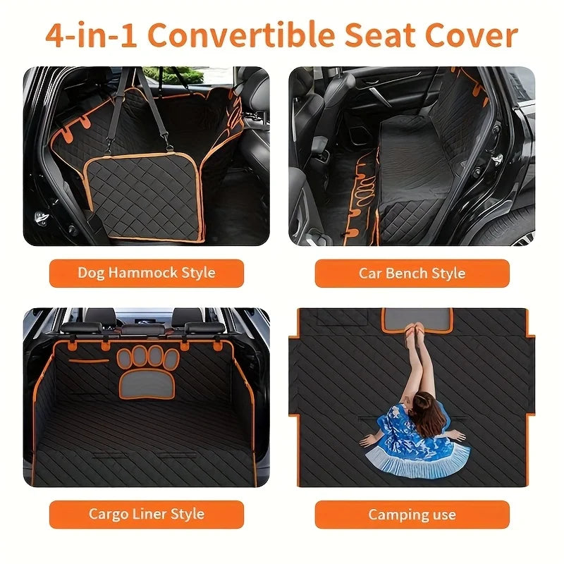 Dog Seat Cover, Hammock Heavy Duty, Scratch Resistant, Anti Slip, Durable.