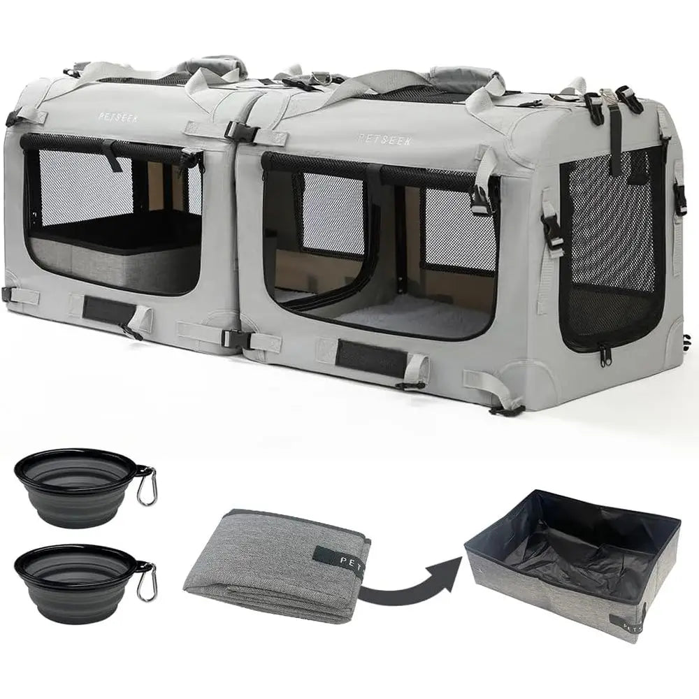 Extra Large Cat Carrier Sot Sided, Portable Small Dog Carrier or 2 Cats