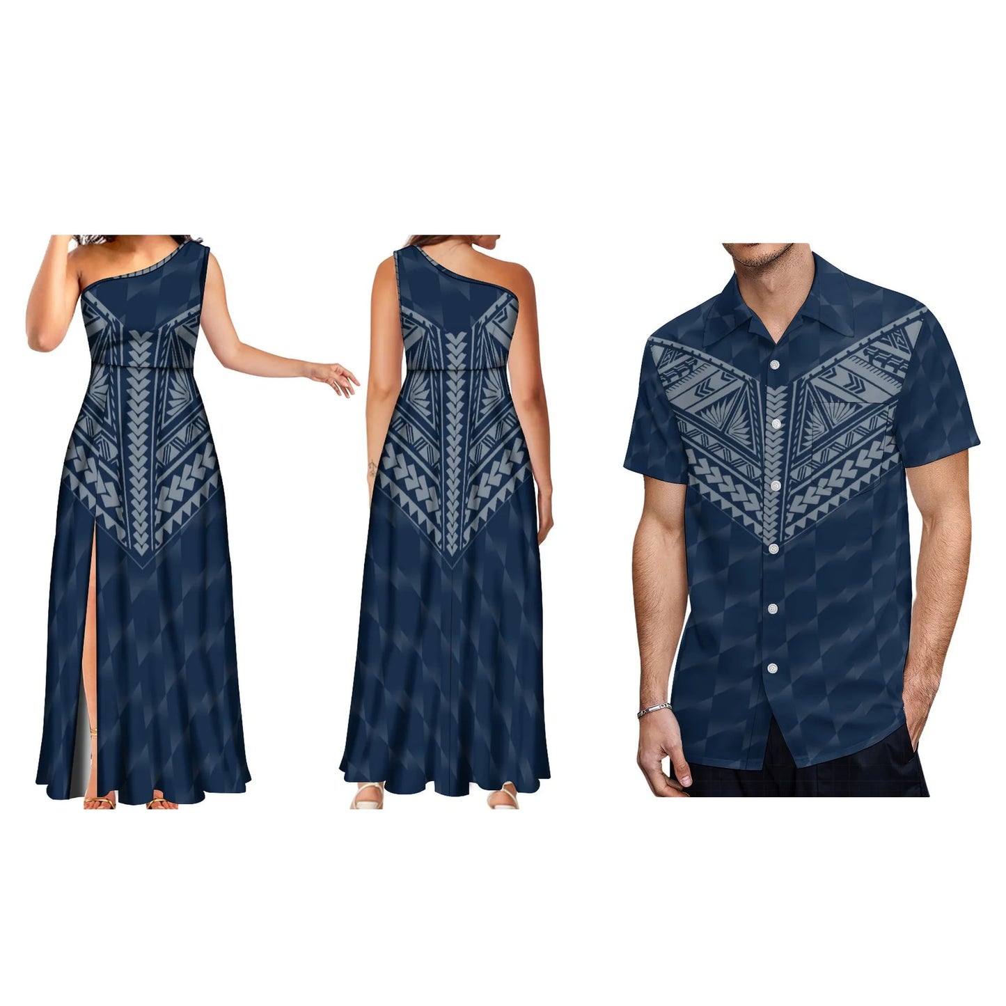 High Quality Customized Pacific Island Style Dress One Shoulder Sleeveless
