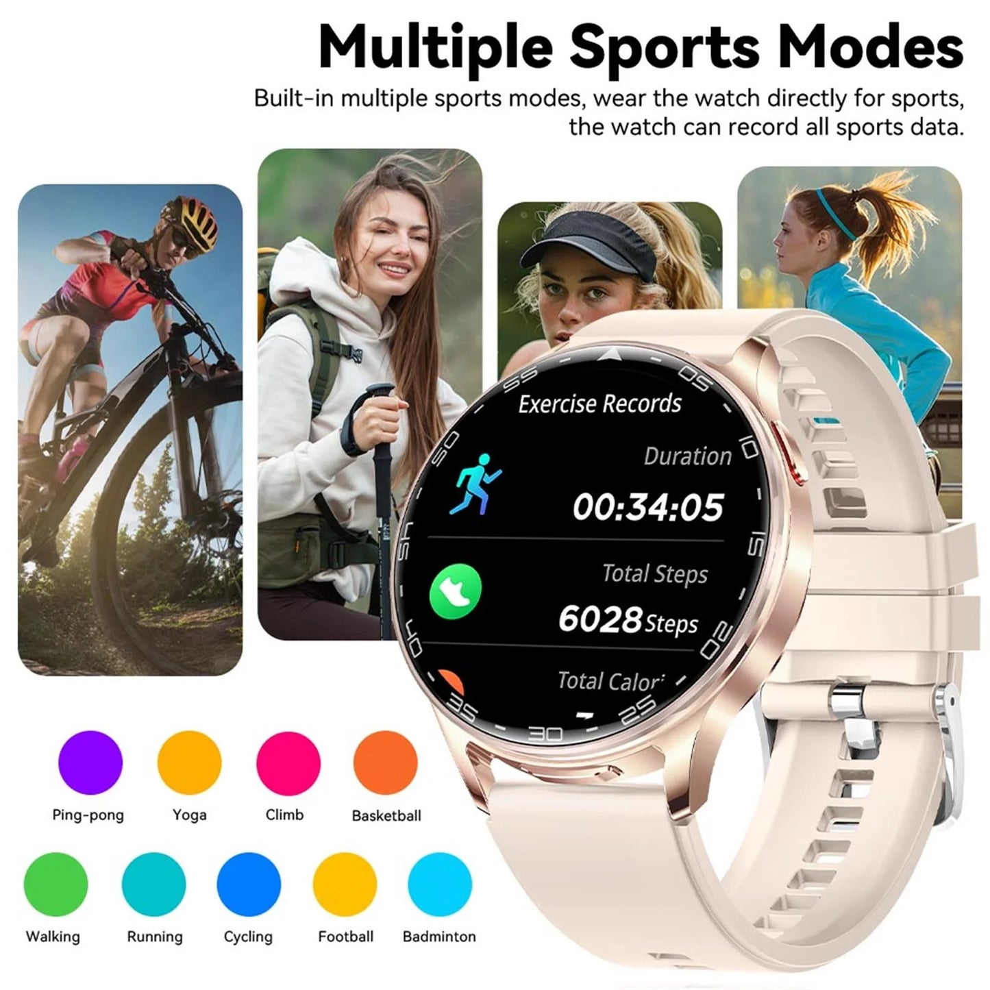 Smart Watch with Earbuds for Men Women 1.39'' Fitness Tracker Smartwatch 2-in-1 Waterproof Fitness Watches Sleep Tracking