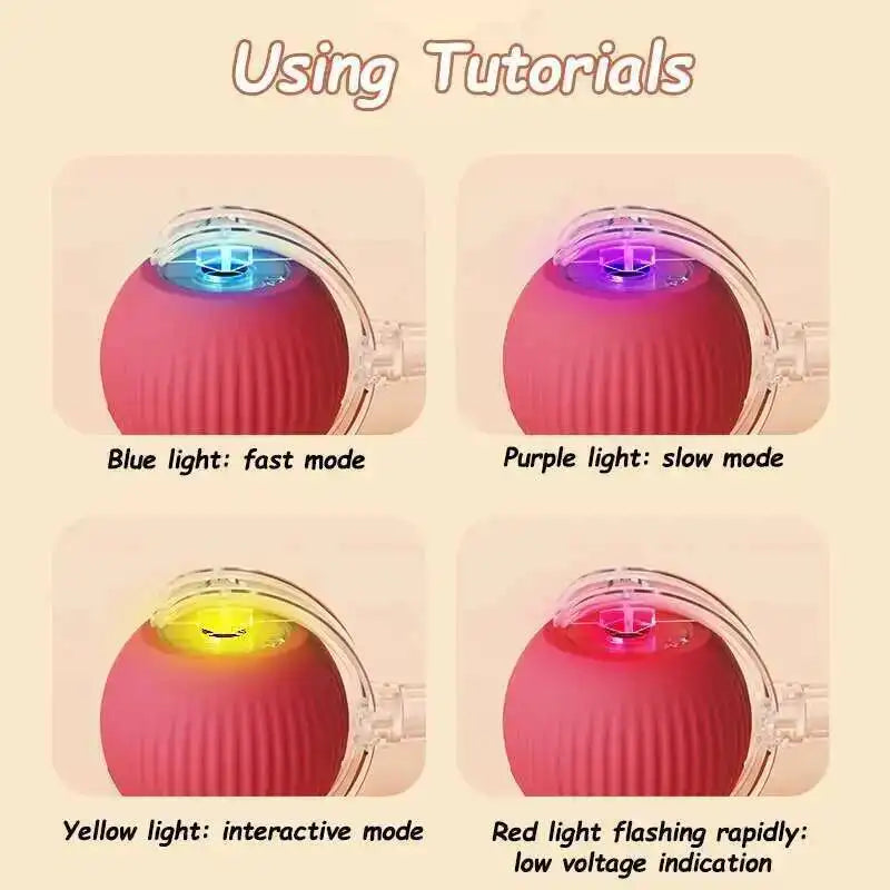 Smart Dog Interactive Ball Toys Automatic Rolling Ball Rechargeable Electric Pet Interactive Toy Dog Cat Training Imitate Mouse