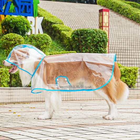 Pet Raincoat Transparent. Dog Raincoat Waterproof and Windproof.