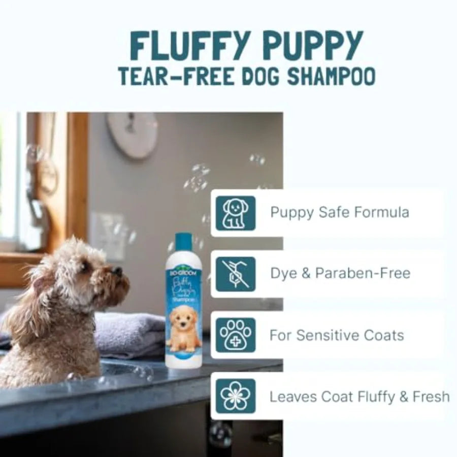 Dog Shampoo and Conditioner Set - Tearless Shampoo for Dogs, Puppies and Cats, Moisturizing Conditioner for Dry Skin -