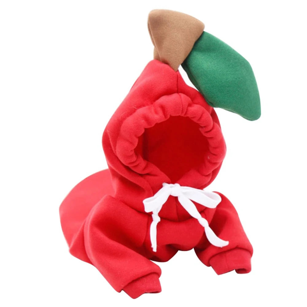 Cute Fruit Dog Clothes for Small Dogs. Hoodies Warm Fleece.