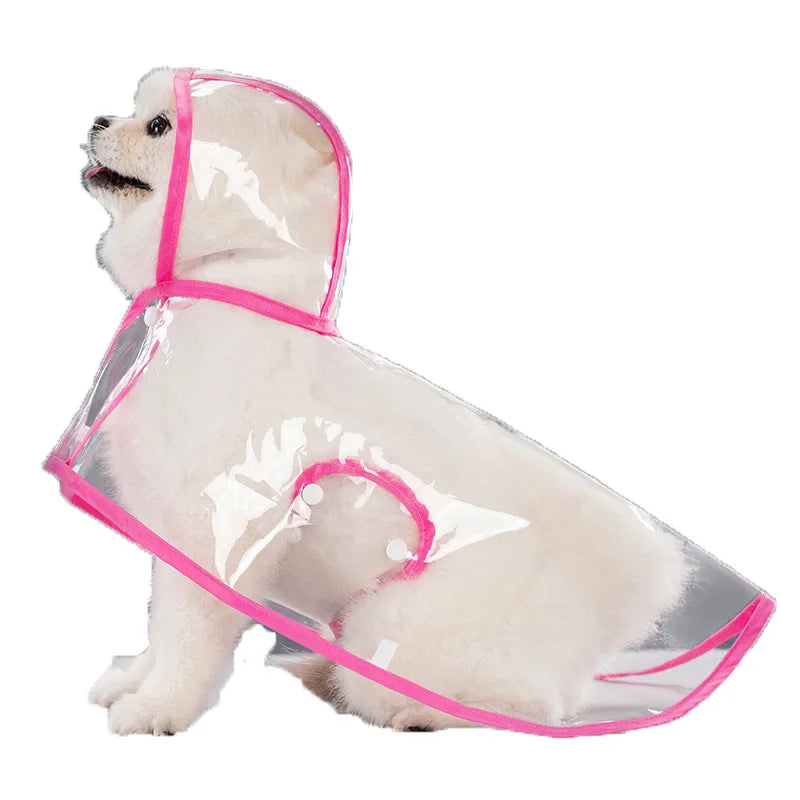 Pet Raincoat Transparent. Dog Raincoat Waterproof and Windproof.