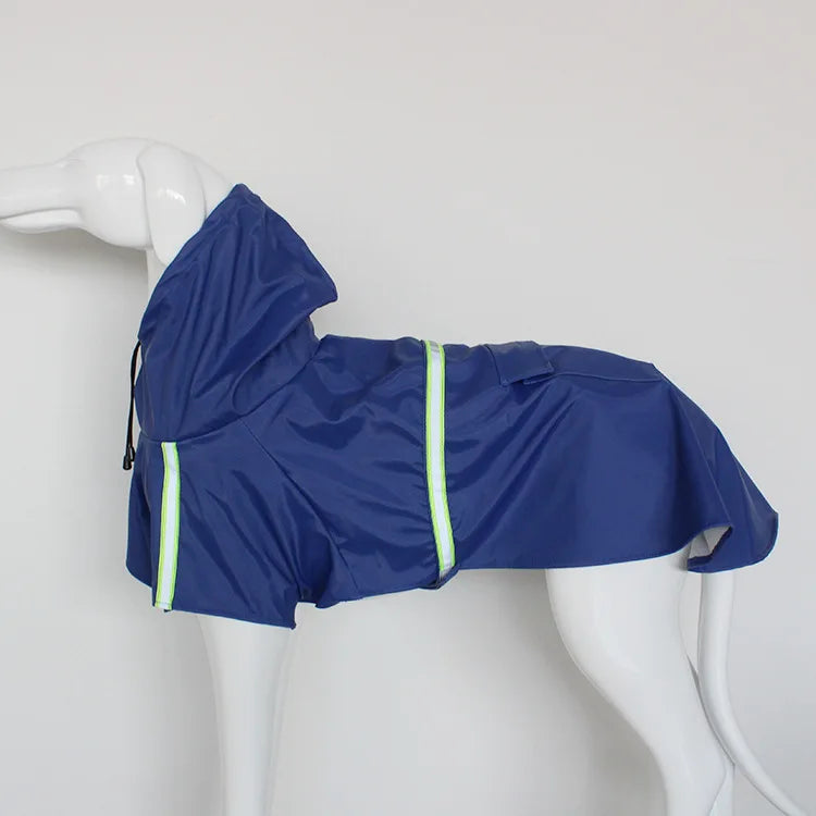 Large Dog Raincoat, Windproof, Rainproof Hooded Raincoat for Dog