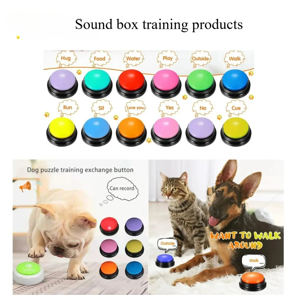 8PCS Dog Communication Buttons Voice Recording Button for Pet Training Buzzer