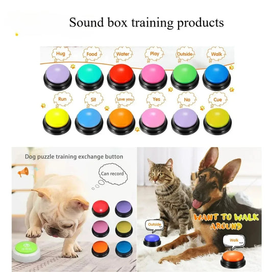 8PCS Dog Communication Buttons Voice Recording Button for Pet Training Buzzer