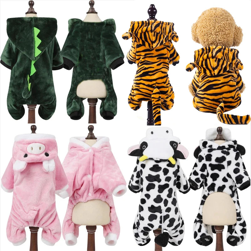 Dog Clothes; Soft Warm Fleece Dogs Jumpsuits. Clothing for Small Dogs.