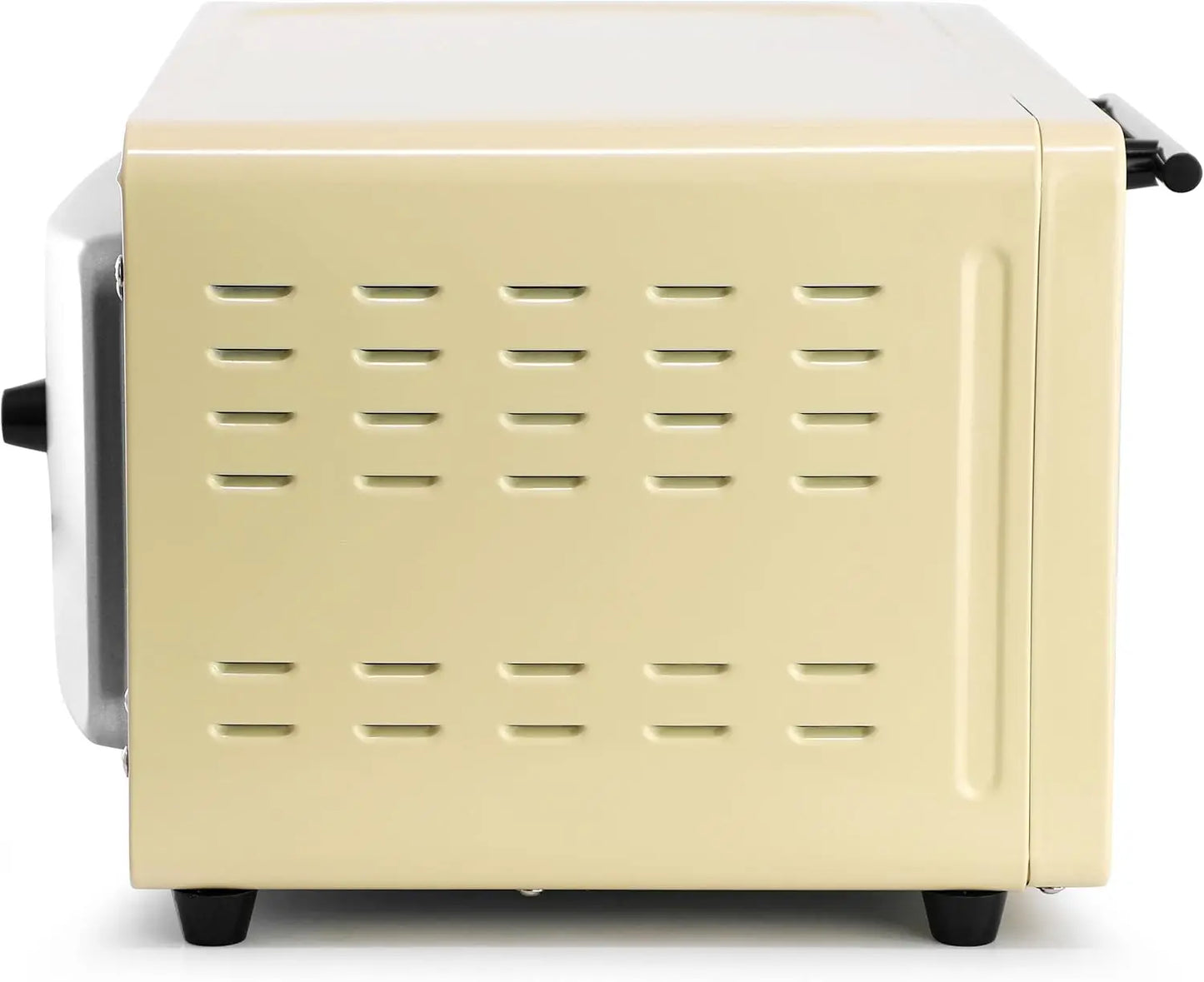 9.5 Quart Electric Counter Top 2 Slice Toaster Oven with Built in Timer, Bake, Broil, Toast (Cream)