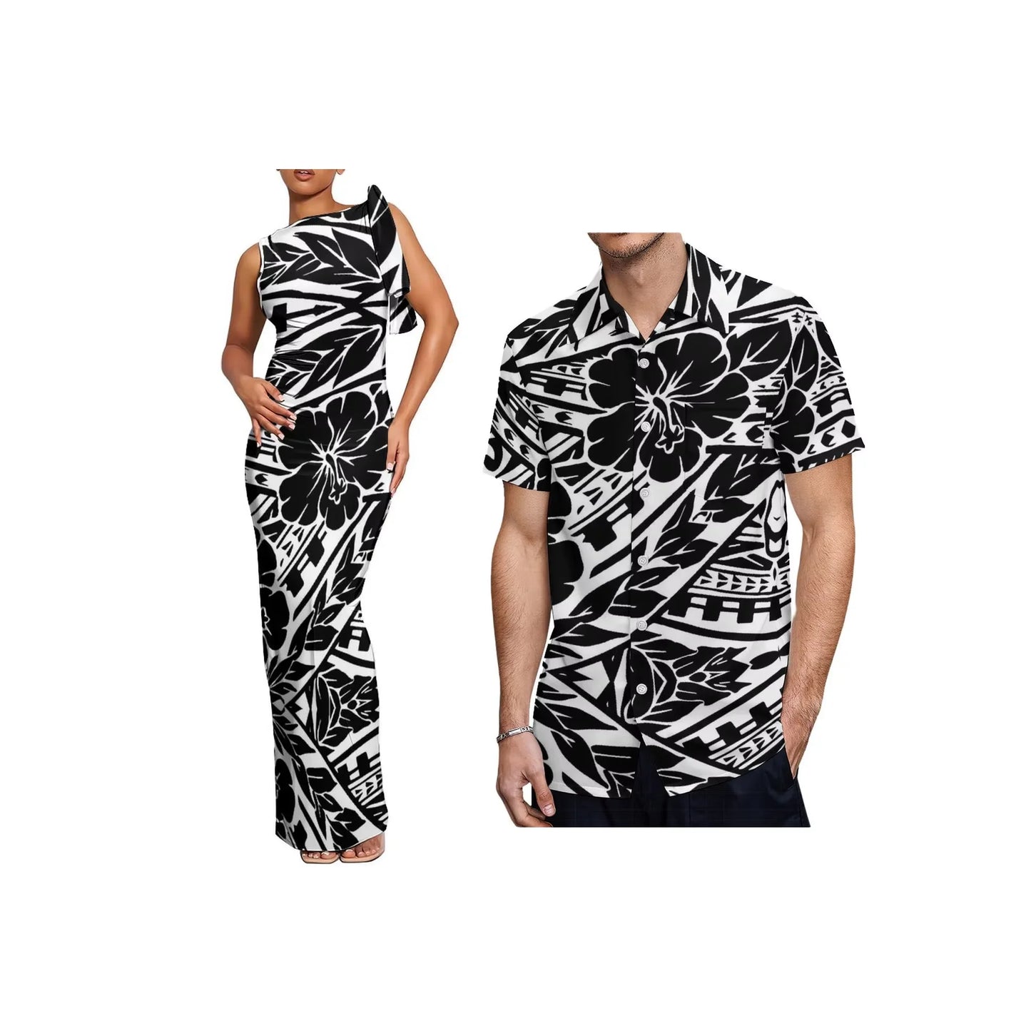 New Polynesian Island Print Dress Custom Ladies Elegant Lace up Stacked Tie-Up Wrap Sleeveless Maxi Dress