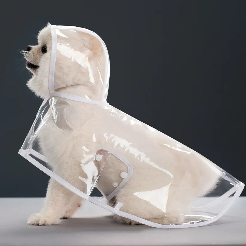 Pet Raincoat Transparent. Dog Raincoat Waterproof and Windproof.
