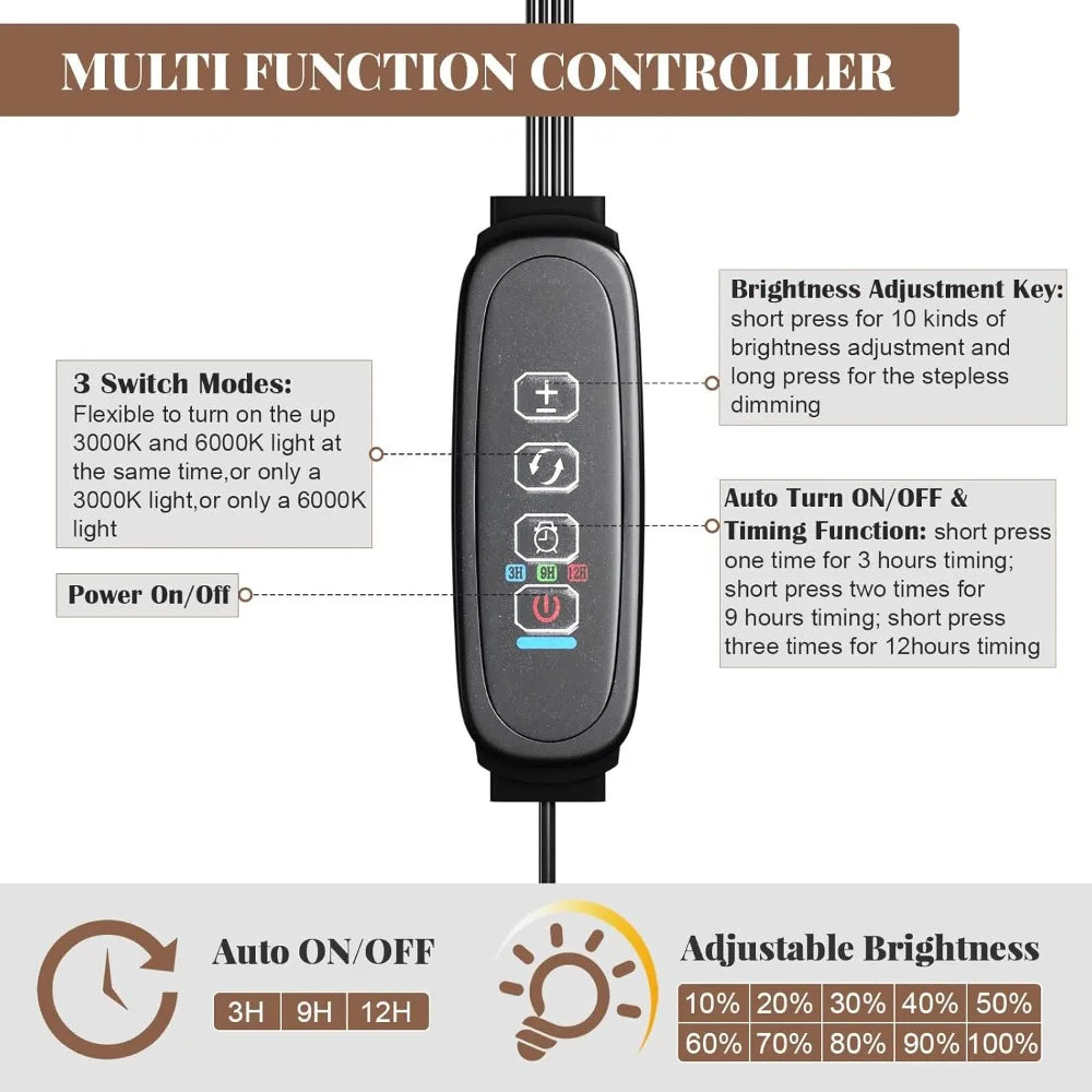 S Shaped Plant Stand Indoor with Grow Lights - 7 Tier Plant Shelf, Multi Display Shelf, Ideal for Living Room, Patio, or Balcony