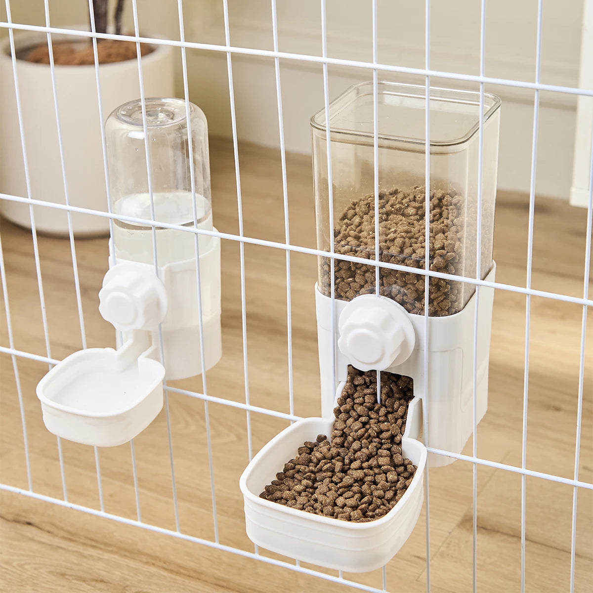Automatic Hanging Pet Feeder & Water Bowl. Suitable for Small Pets