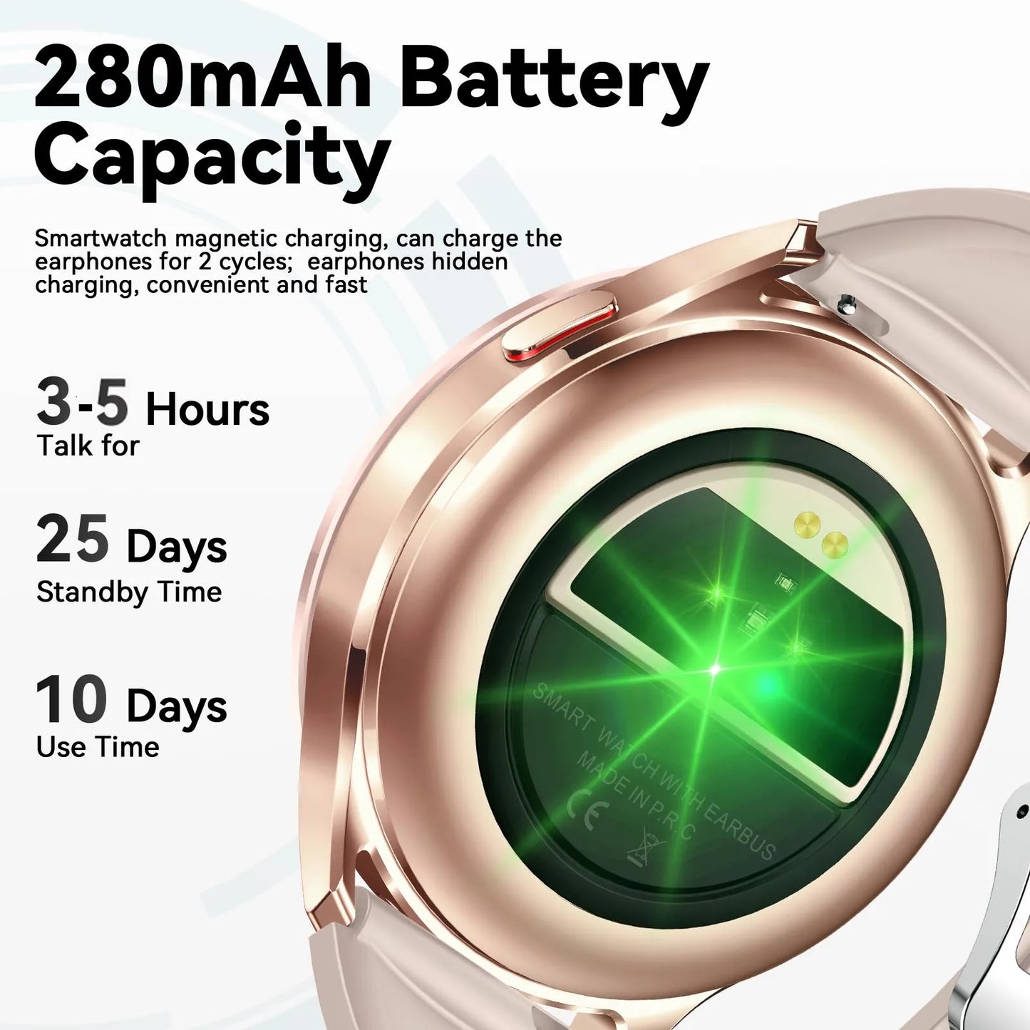 Smart Watch with Earbuds for Men Women 1.39'' Fitness Tracker Smartwatch 2-in-1 Waterproof Fitness Watches Sleep Tracking