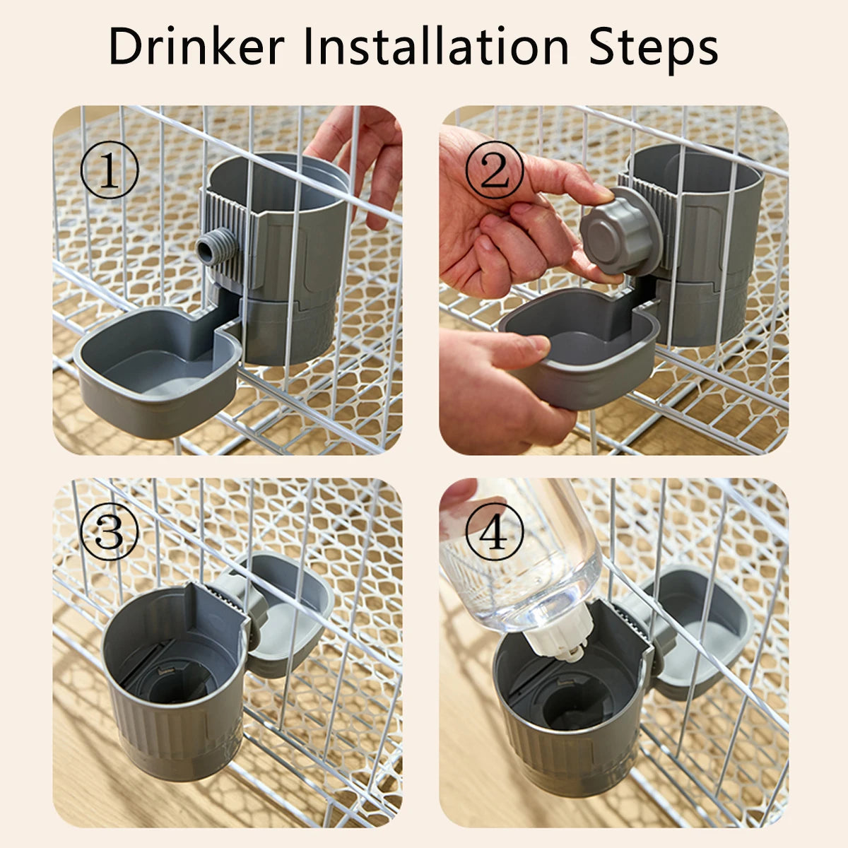 Automatic Hanging Pet Feeder & Water Bowl. Suitable for Small Pets